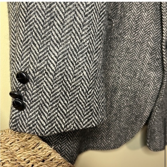 Sears Vintage Tweed Wool Jacket Grey Herringbone Blazer Sportcoat 44T‎ - Picture 5 of 14
